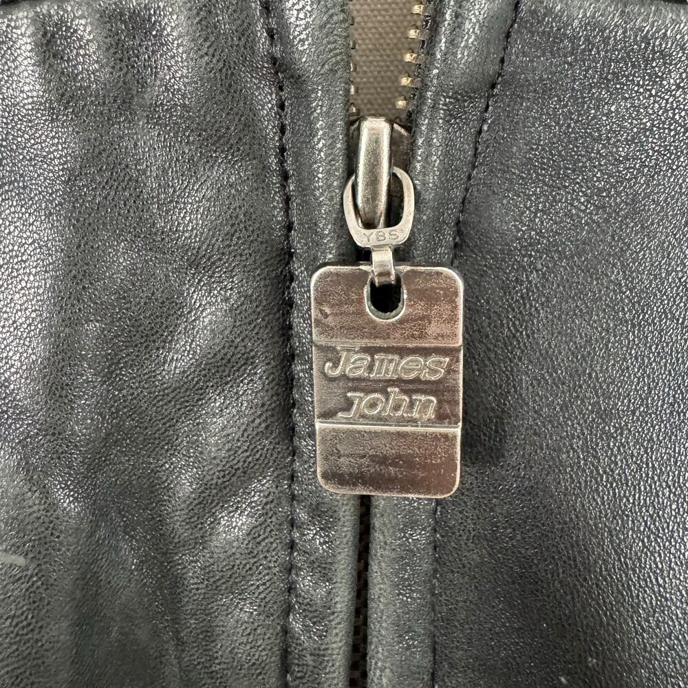 James & John Extasy Leather Jacket Classic Edgy Motorcycle Going Out Coat Big 2X - Picture 11 of 16